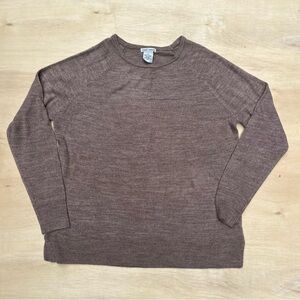 Brown Grey Soft Casual Sweater Size Medium Sweet Romeo Fall Winter Autumn Light
